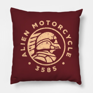 Alien Motorcycle Pillow