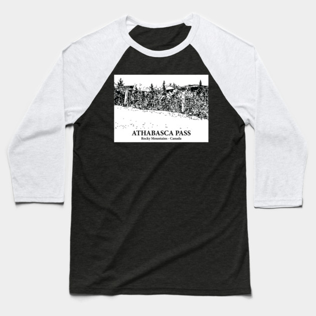 Athabasca Pass - Rocky Mountains Baseball T-Shirt by Lakeric