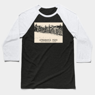 Athabasca Pass - Rocky Mountains Baseball T-Shirt
