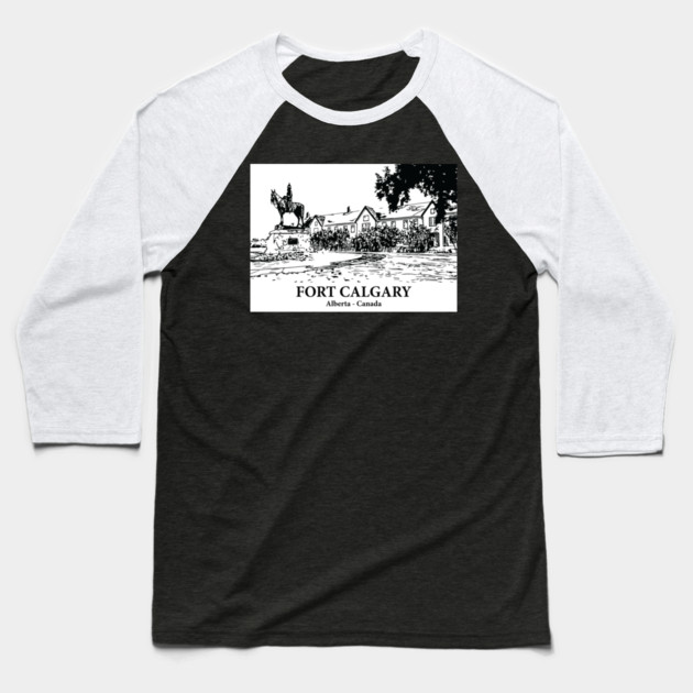 Fort Calgary - Alberta Baseball T-Shirt by Lakeric