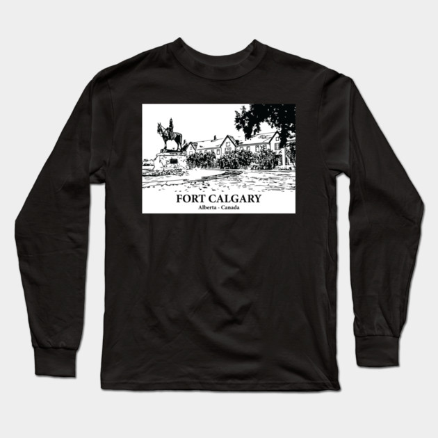 Fort Calgary - Alberta Long Sleeve T-Shirt by Lakeric