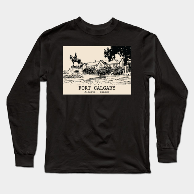 Fort Calgary - Alberta Long Sleeve T-Shirt by Lakeric