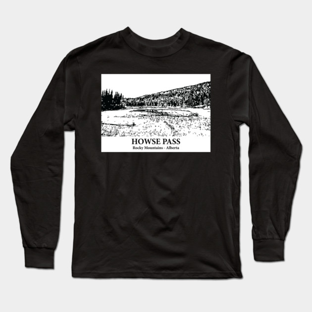Howse Pass - Alberta Long Sleeve T-Shirt by Lakeric