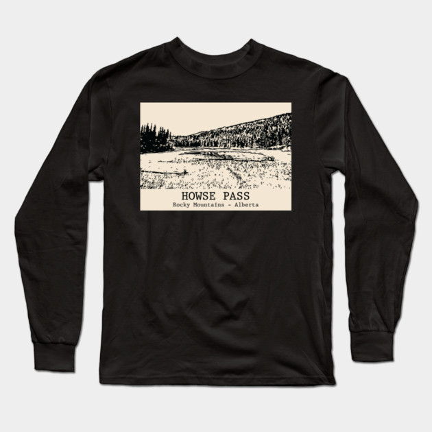 Howse Pass - Alberta Long Sleeve T-Shirt by Lakeric