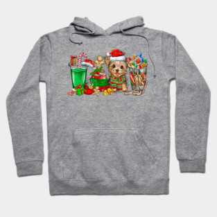 Yorkie Dog Christmas Pajamas Coffee Latte Mugs Xmas Men Women Kids Hoodie