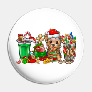 Yorkie Dog Christmas Pajamas Coffee Latte Mugs Xmas Men Women Kids Pin