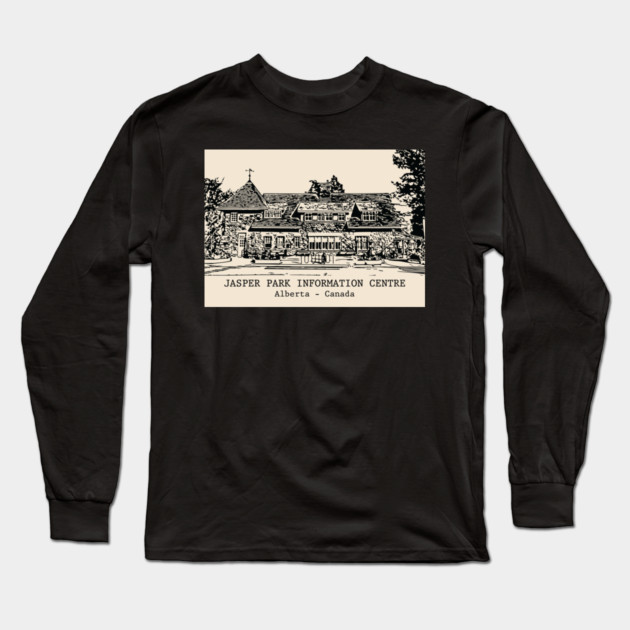 Jasper Park Information Centre - Alberta Long Sleeve T-Shirt by Lakeric