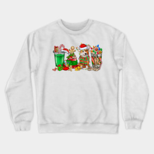 Corgi Dog Christmas Pajamas Coffee Latte Mugs Xmas Men Women Kids Crewneck Sweatshirt
