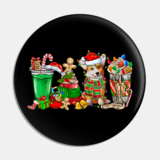 Corgi Dog Christmas Pajamas Coffee Latte Mugs Xmas Men Women Kids Pin