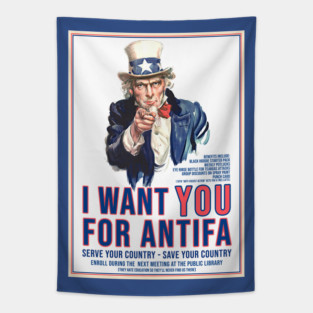 I Want You for Antifa Tapestry