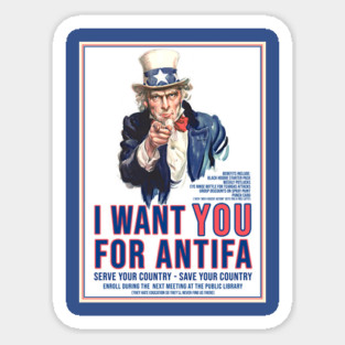 I Want You for Antifa Sticker