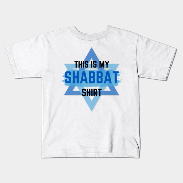 This Is My Shabbat Shirt Kids T-Shirt by Uri Zehavi