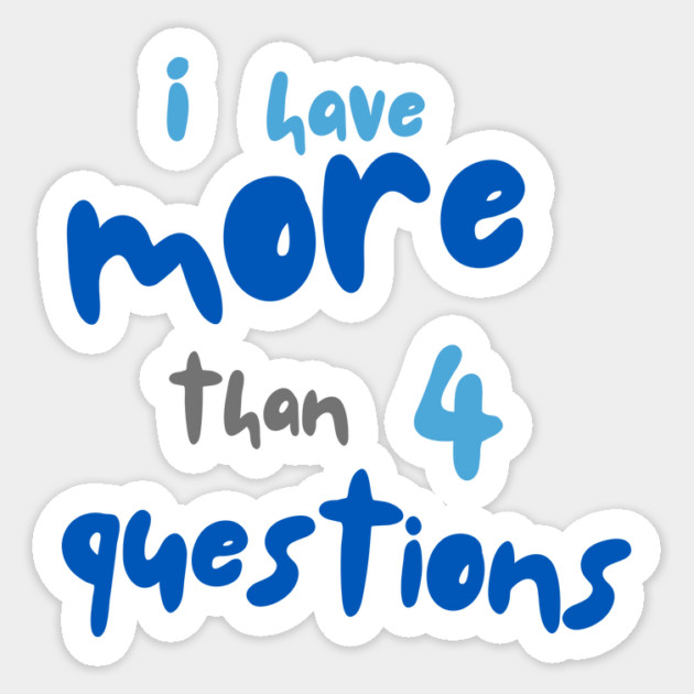 More Than Four Questions Sticker by Uri Zehavi