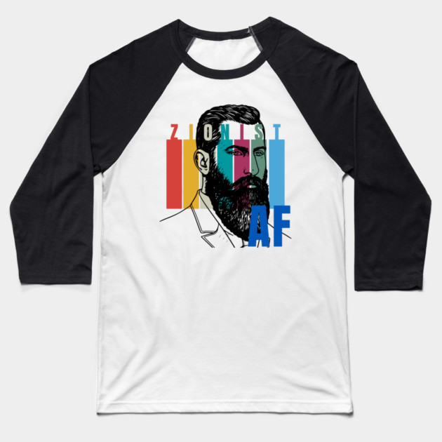 Zionist AF Baseball T-Shirt by Uri Zehavi