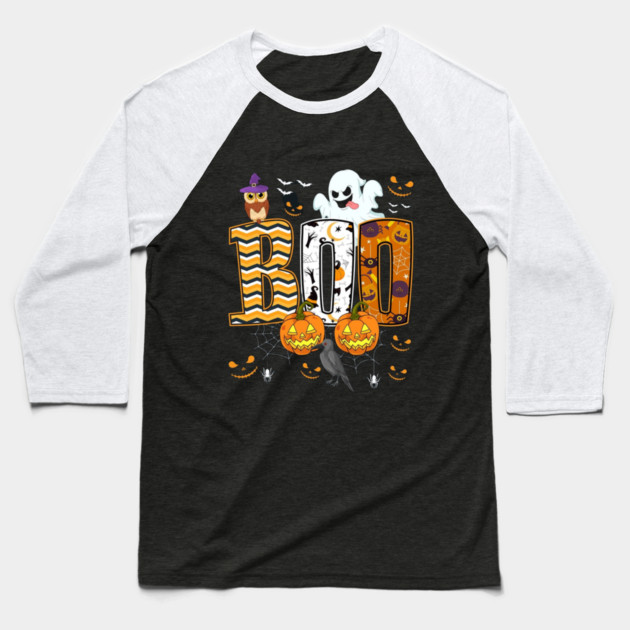 Halloween boo Baseball T-Shirt by Graphic tees