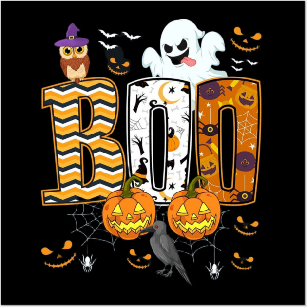 Halloween boo Wall Art by Graphic tees