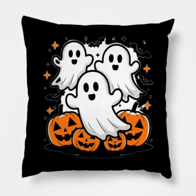 Halloween boo Pillow by Graphic tees