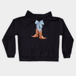 Coquette Country Blue Kids Hoodie
