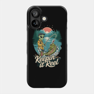 Alien Fishing – Keepin’ it Reel at the Mountain Lake Phone Case