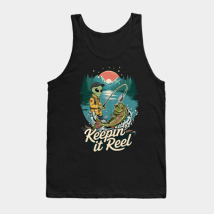 Alien Fishing – Keepin’ it Reel at the Mountain Lake Tank Top