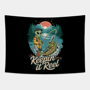 Alien Fishing – Keepin’ it Reel at the Mountain Lake Tapestry