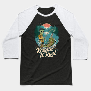 Alien Fishing – Keepin’ it Reel at the Mountain Lake Baseball T-Shirt