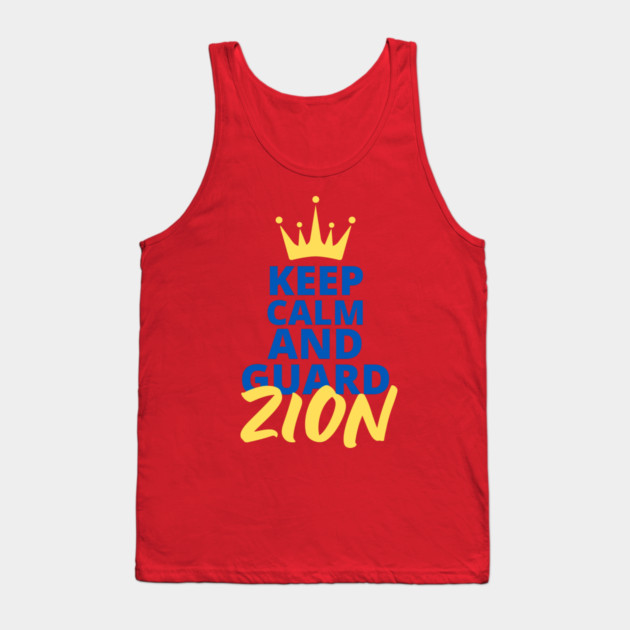 Keep Calm and Guard Zion Tank Top by Uri Zehavi
