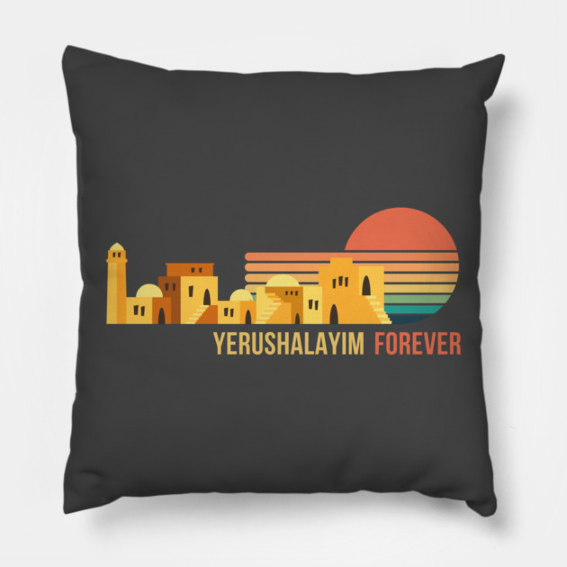 Yerushalayim Forever Pillow by Uri Zehavi