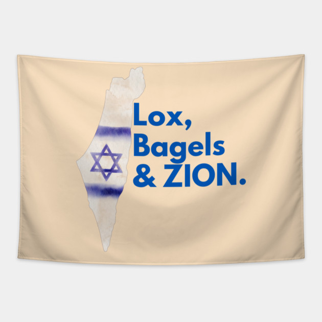 Lox, Bagels & Zion Tapestry by Uri Zehavi