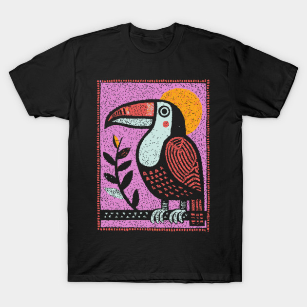 Psychedelic Toucan | The Vibrant Jungle Spirit T-Shirt by TuncGK