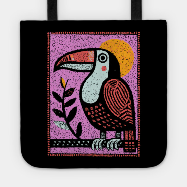 Psychedelic Toucan | The Vibrant Jungle Spirit Tote by TuncGK