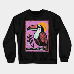 Psychedelic Toucan | The Vibrant Jungle Spirit Crewneck Sweatshirt