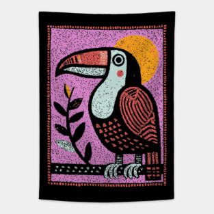 Psychedelic Toucan | The Vibrant Jungle Spirit Tapestry