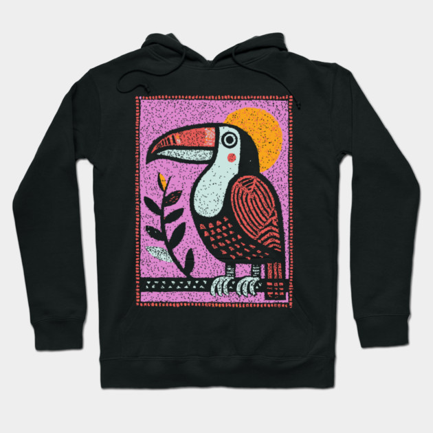 Psychedelic Toucan | The Vibrant Jungle Spirit Hoodie by TuncGK