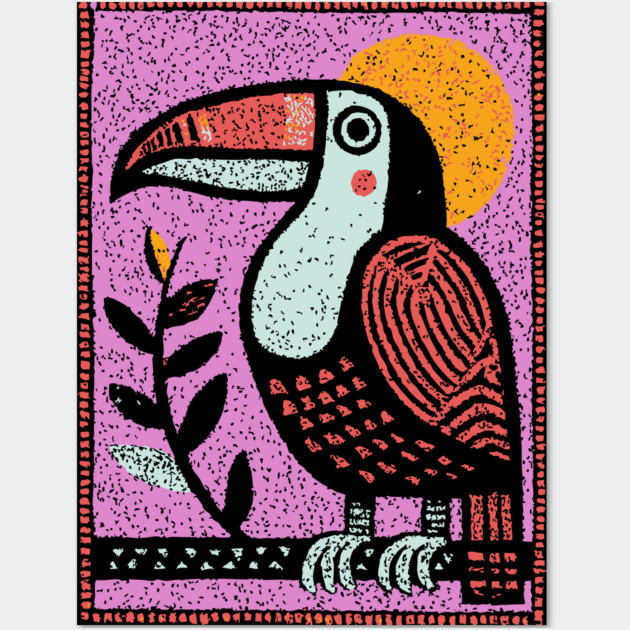 Psychedelic Toucan | The Vibrant Jungle Spirit Wall Art by TuncGK