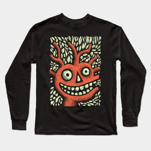 Mischievous Tree Monster | The Forest Sprite Long Sleeve T-Shirt by TuncGK