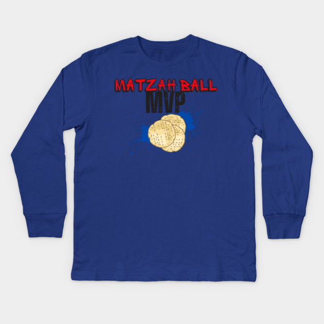 Matzah Ball MVP Kids Long Sleeve T-Shirt by Uri Zehavi