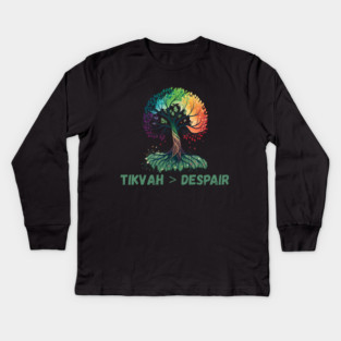 Tikvah > Despair Kids Long Sleeve T-Shirt