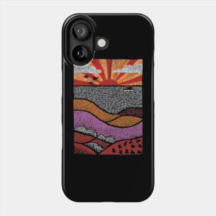 Abstract August Landscape | The Dog Days of Summer Phone Case