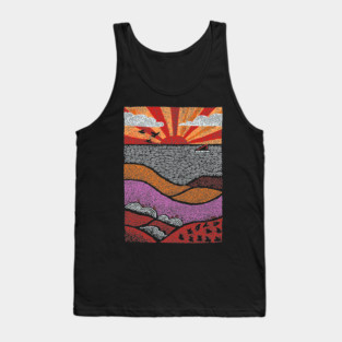 Abstract August Landscape | The Dog Days of Summer Tank Top