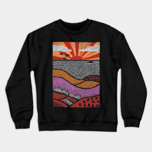 Abstract August Landscape | The Dog Days of Summer Crewneck Sweatshirt