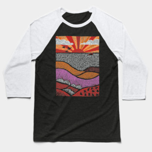Abstract August Landscape | The Dog Days of Summer Baseball T-Shirt