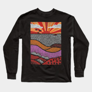 Abstract August Landscape | The Dog Days of Summer Long Sleeve T-Shirt