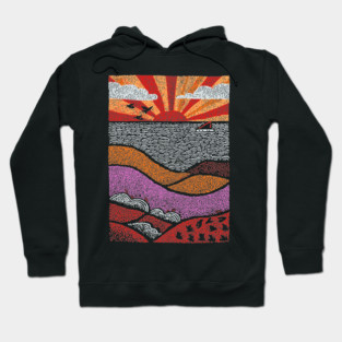 Abstract August Landscape | The Dog Days of Summer Hoodie