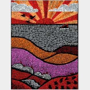 Abstract August Landscape | The Dog Days of Summer Posters and Art