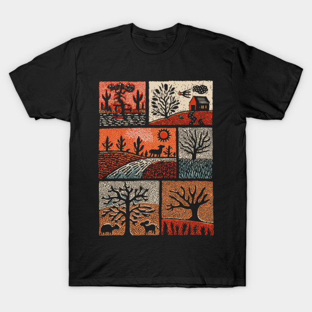 Autumnal Equinox | A Patchwork of Fall T-Shirt by TuncGK
