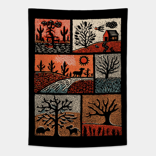 Autumnal Equinox | A Patchwork of Fall Tapestry by TuncGK