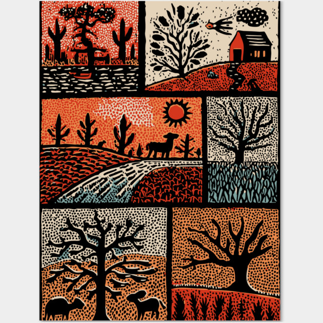 Autumnal Equinox | A Patchwork of Fall Wall Art by TuncGK