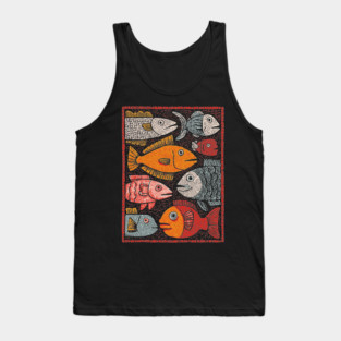 The River of Life | A School of Folk Art Fish Tank Top