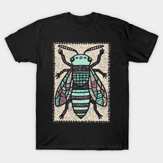 Sacred Bee Glyph | The Honeycomb Oracle T-Shirt by TuncGK